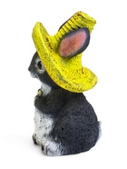 Садовая фигура из полистоуна «Зайка в соломенной шляпе с бабочкой», 19×12×14 см, МИКС - Фото 5