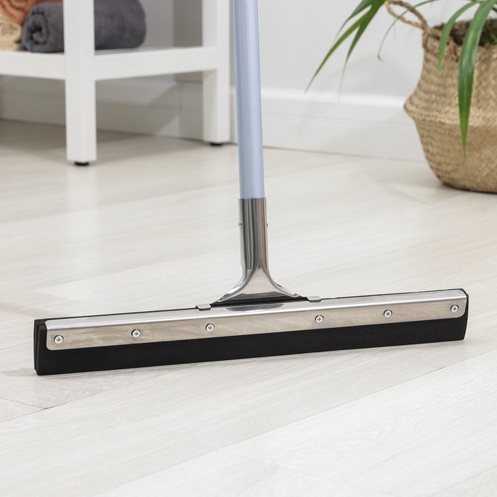 Водосгон для пола с металлическим черенком, основание нержавеющая сталь, 45 см - Фото 1