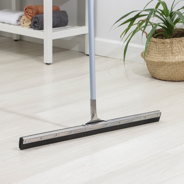 Водосгон для пола с металлическим черенком, основание нержавеющая сталь, 75 см - Фото 1