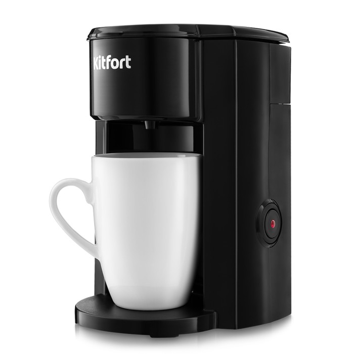 Кофеварка Kitfort КТ-763, капельная, 350 Вт, 0.15 л, черная