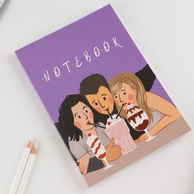 

Ежедневник в тонкой обложке А5, 80 листов NOTEBOOK friends