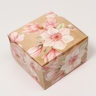 Упаковка на 4 капкейков с окном "Нарциссы", крафт, 16 х 16 х 10 см (комплект 5 шт) - фото 21511478