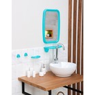 Набор для ванной комнаты Optima, цвет бирюзовый - Фото 1
