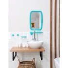 Набор для ванной комнаты Optima, цвет бирюзовый - Фото 4