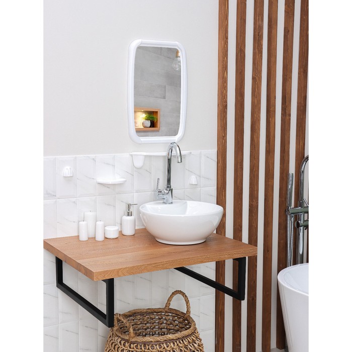 Набор для ванной комнаты Optima, цвет белый - фото 1906783488