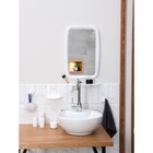 Набор для ванной комнаты Optima: зеркало, полочка, мыльница, крючок, белый - Фото 4