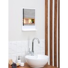 Зеркало с полочкой для ванной комнаты Tokyo, пластик, снежно-белый - Фото 1