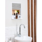 Зеркало с полочкой для ванной комнаты Tokyo, пластик, снежно-белый - Фото 4