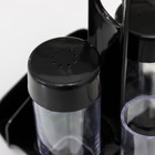 Набор для специй пластиковый BEROSSI «Рондо. Презент», 3 шт., на подставке с салфетницей, чёрный - Фото 5