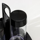 Набор для специй пластиковый BEROSSI «Рондо. Презент», 3 шт., на подставке с салфетницей, чёрный - Фото 6