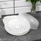 Пароварка для СВЧ-печи пластиковая BEROSSI «Экспресс», 23×25.8×11.4 см, белая - Фото 4