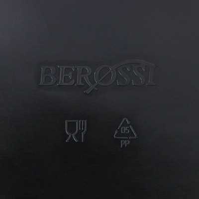 Поднос с ручками BEROSSI «Рондо», пластик, 42.2×28.2×5.2 см, черный