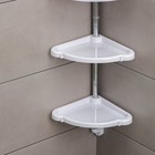 Полка угловая «Элансия», 24×24×98.2 см, 4-х ярусная, белая - Фото 3