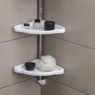 Полка угловая «Элансия», 24×24×98.2 см, 4-х ярусная, белая - Фото 5