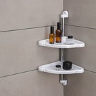 Полка угловая «Элансия», 24×24×98.2 см, 4-х ярусная, белая - Фото 6