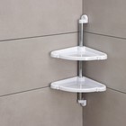 Полка угловая «Элансия», 24×24×98.2 см, 4-х ярусная, белая - Фото 7