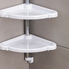 Полка угловая «Элансия», 24×24×98.2 см, 4-х ярусная, белая - Фото 8