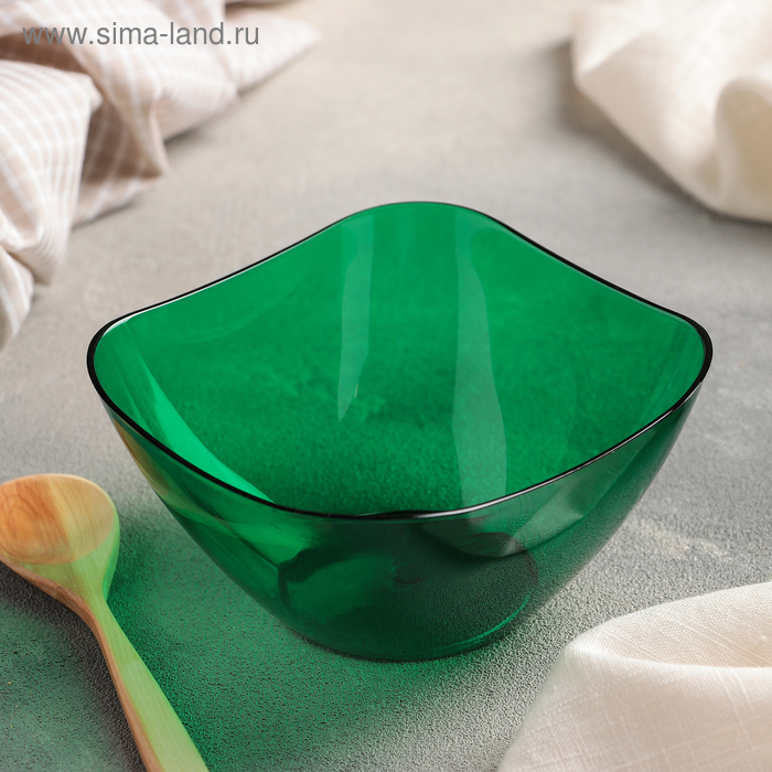 Салатник 500 мл Ice, цвет зеленый - Фото 1