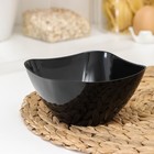 Салатник BEROSSI «Рондо», 500 мл, d=12.5 см, пластик, чёрный - Фото 1