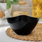 Салатник пластиковый BEROSSI «Рондо», 1 л, чёрный - Фото 1