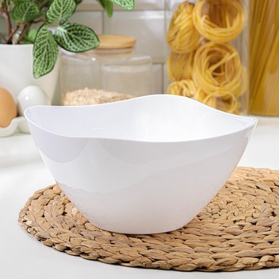 Салатник пластиковый BEROSSI «Рондо», 2 л, белый