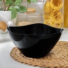 Салатник пластиковый BEROSSI «Рондо», 2 л, чёрный - Фото 1