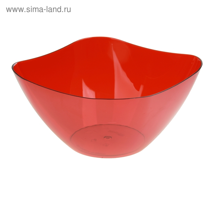Салатник 3 л Ice, цвет красный полупрозрачный - Фото 1