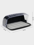 Хлебница с крышкой «Рондо», 34×26×15.5 см, пластик, чёрная - Фото 6