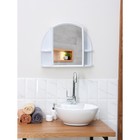 Шкафчик для ванной комнаты c зеркалом «Орион», цвет белый мрамор - Фото 2
