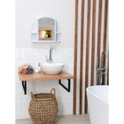 Шкафчик для ванной комнаты c зеркалом «Орион», цвет белый мрамор - Фото 3