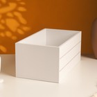 Подарочный ящик, 25×14×11 см, деревянный, белый - Фото 2