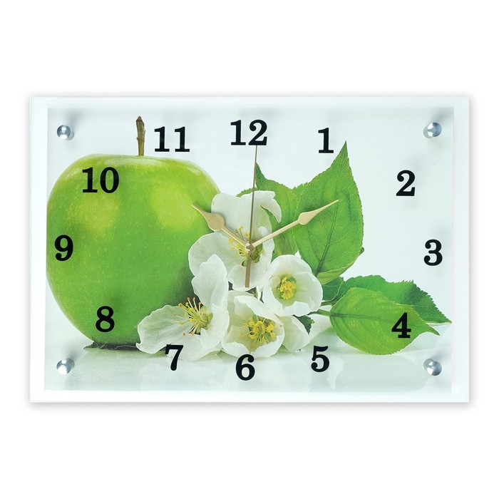 Часы настенные, серия: Кухня, "Яблоко", 25х35  см