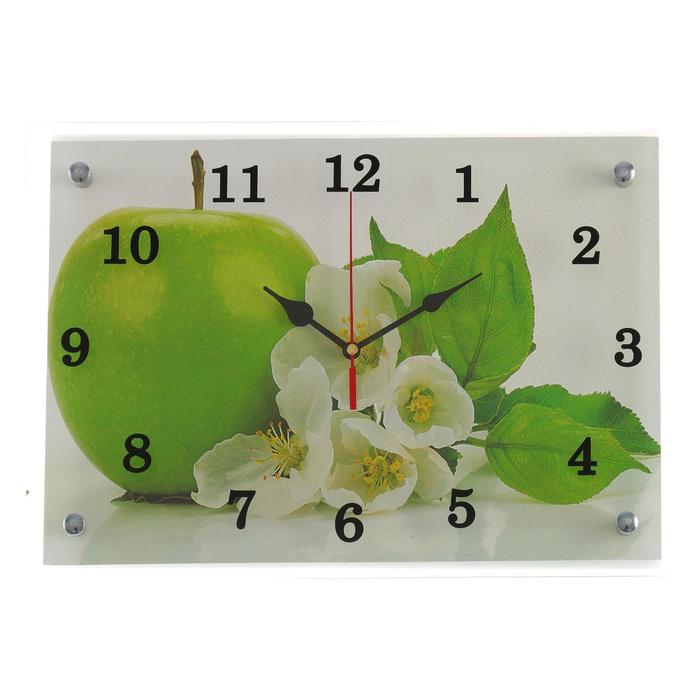 Часы настенные, серия: Кухня, "Яблоко", 25х35  см - фото 1905333990