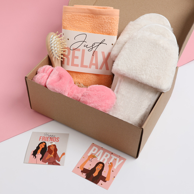 Набор подарочный «Этель» Home party, полотенце, повязка на голову, тапочки