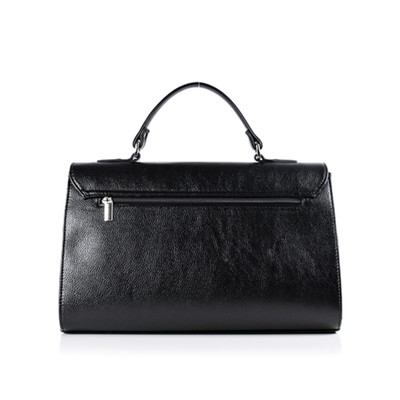 25319 Сумка саквояж, отдел на клапане, цвет черный 35х23х15,5см