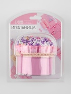 Игольница со шкатулкой для хранения мелочей, 8×7.8×7.8 см, цвет розовый - Фото 6