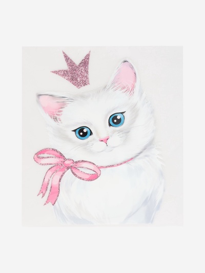 Термонаклейка с блёстками «Кошка принцесса», 15×20 см