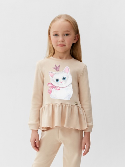 Термонаклейка с блёстками «Кошка принцесса», 15×20 см