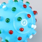 Игрушка пищащая "Бактерия" для собак, 6,3 см, голубая - Фото 3