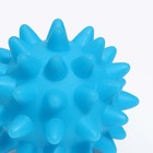 Игрушка пищащая "Мяч с шипами" для собак, 6,5 см, голубая - Фото 3