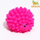 Игрушка пищащая "Ёжик" малый для собак, 6,5 см, розовая - Фото 1