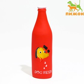 Игрушка пищащая "Dog BEER" для собак, 19 х 5,2 см, красная 7159746