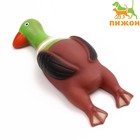 Игрушка пищащая "Скромная утка" для собак, 18 х 7 х 4 см, коричневая - фото 8323948