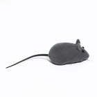 Мышь бархатная, 6 см, серая - Фото 2