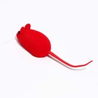 Мышь бархатная, 6 см, красная - фото 6556906