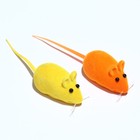 Мышь бархатная, 6 см, жёлтая - Фото 6