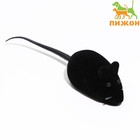 Мышь бархатная, 6 см, чёрная - Фото 1