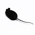 Мышь бархатная, 6 см, чёрная - фото 6556916