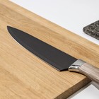 Нож кухонный Доляна «Дуротан», шеф, лезвие 20,5 см - Фото 3