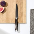 Нож кухонный Доляна «Энергия», универсальный, лезвие 12,5 см, цвет чёрный - Фото 2
